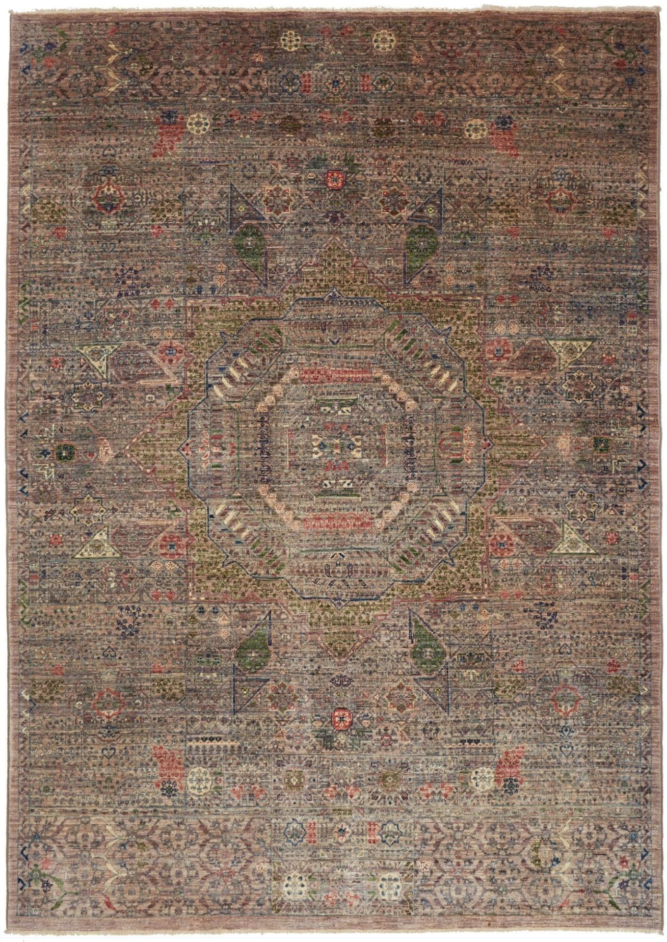 Mamluk Orientteppich 173 x 237 cm, handgeknüpft, Seide/Wolle