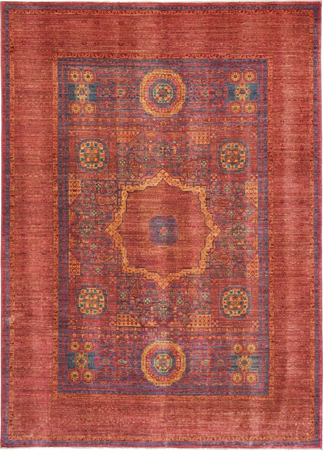 Mamluk Orientteppich 173 x 241 cm – Handgeknüpft, Schurwolle