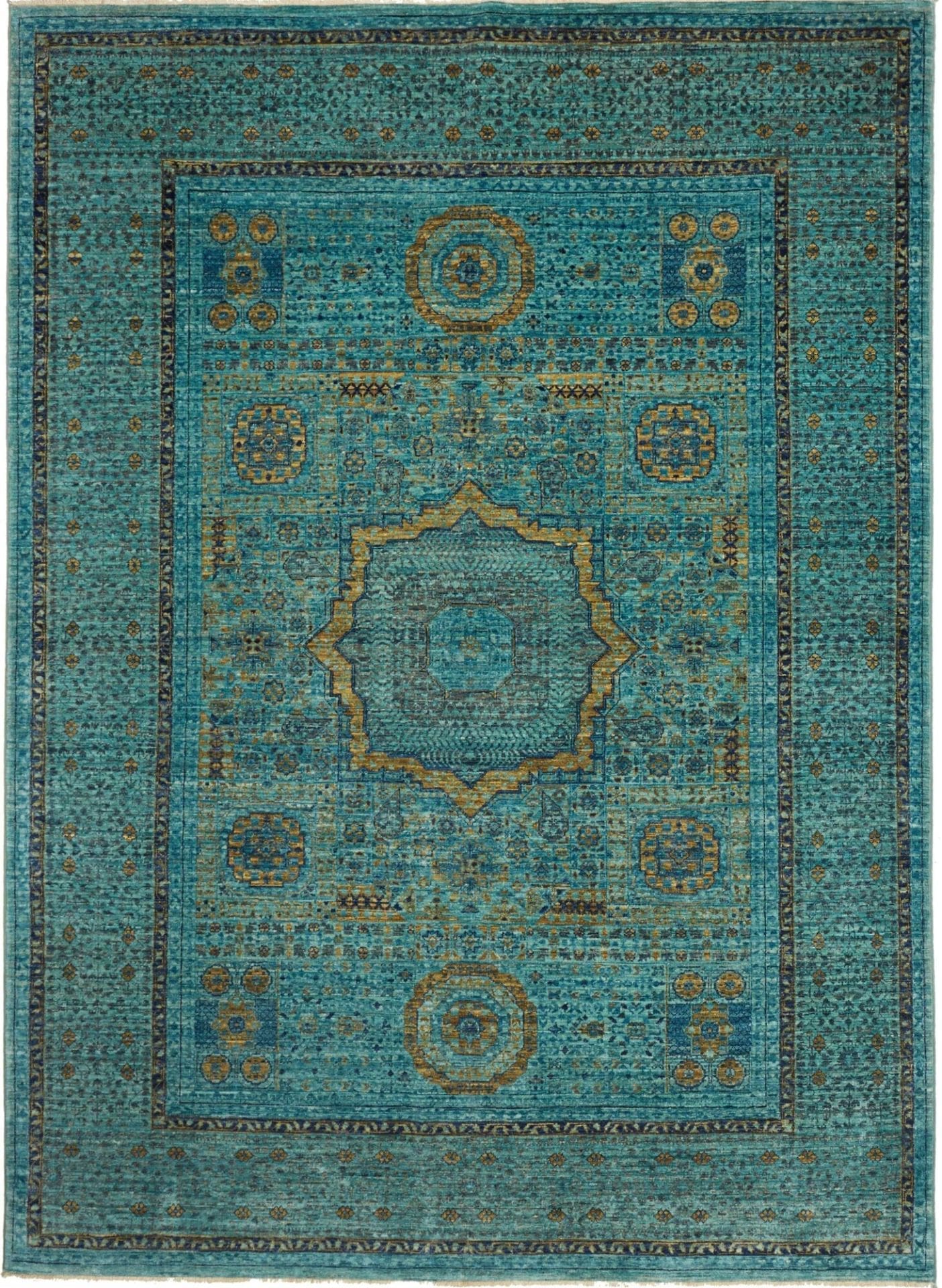 Mamluk Orientteppich 176 x 243 cm aus Schurwolle, handgeknüpft