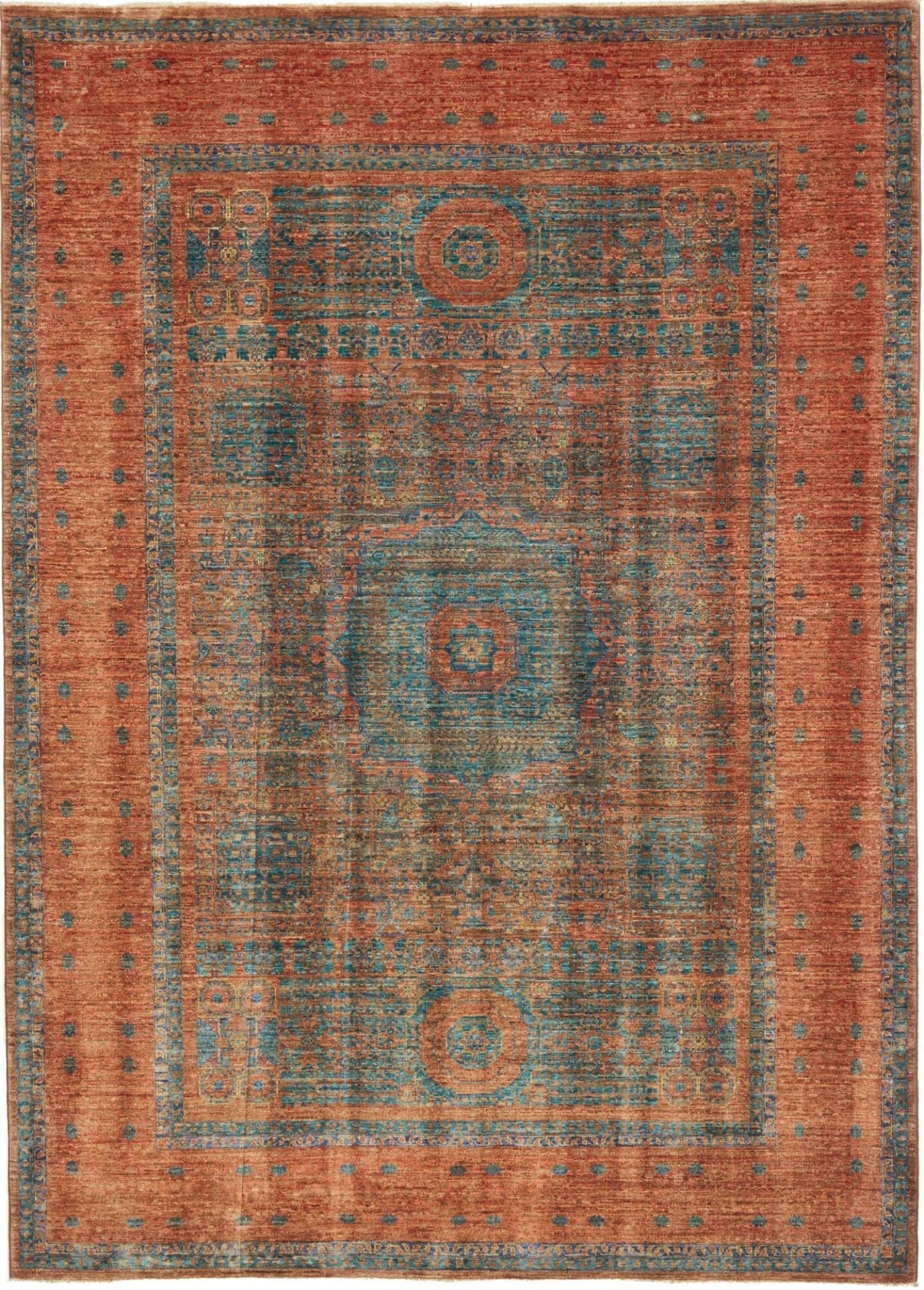Mamluk Orientteppich 176 x 245cm, handgeknüpft, Schurwolle