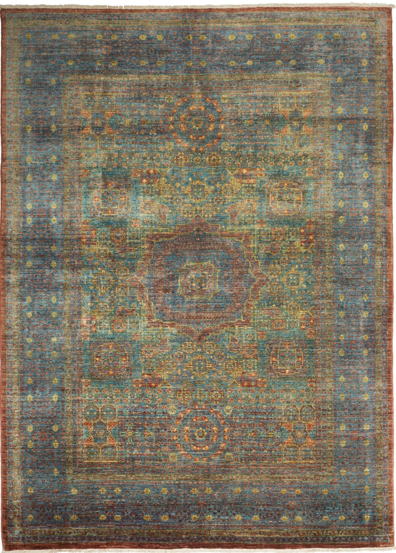 Mamluk Orientteppich 179 x 251cm aus Schurwolle, handgeknüpft