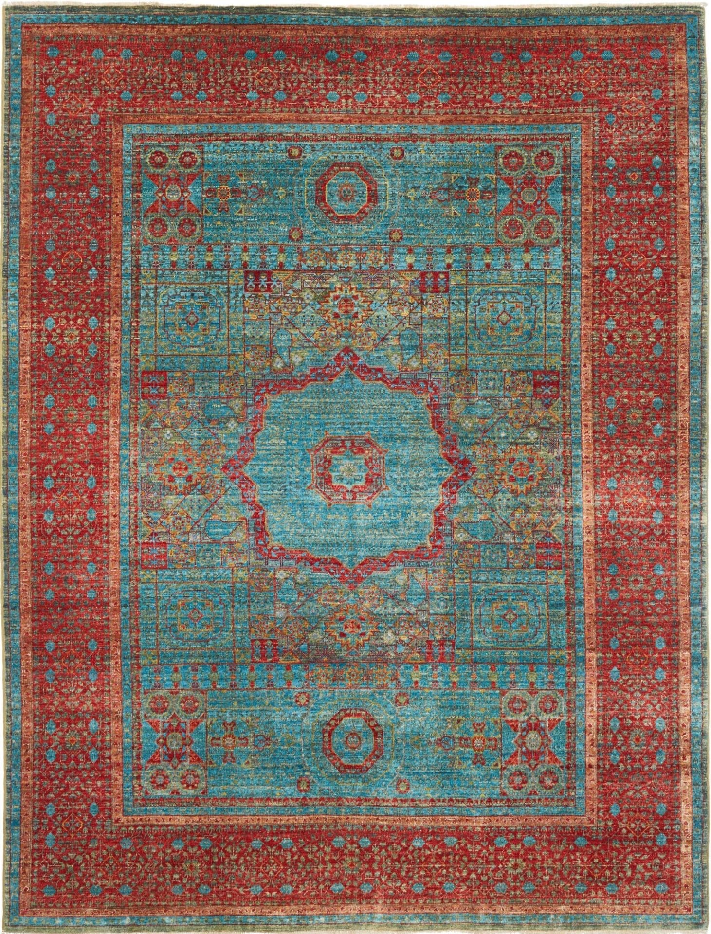 Mamluk Orientteppich 180 x 235cm, handgeknüpft, Schurwolle