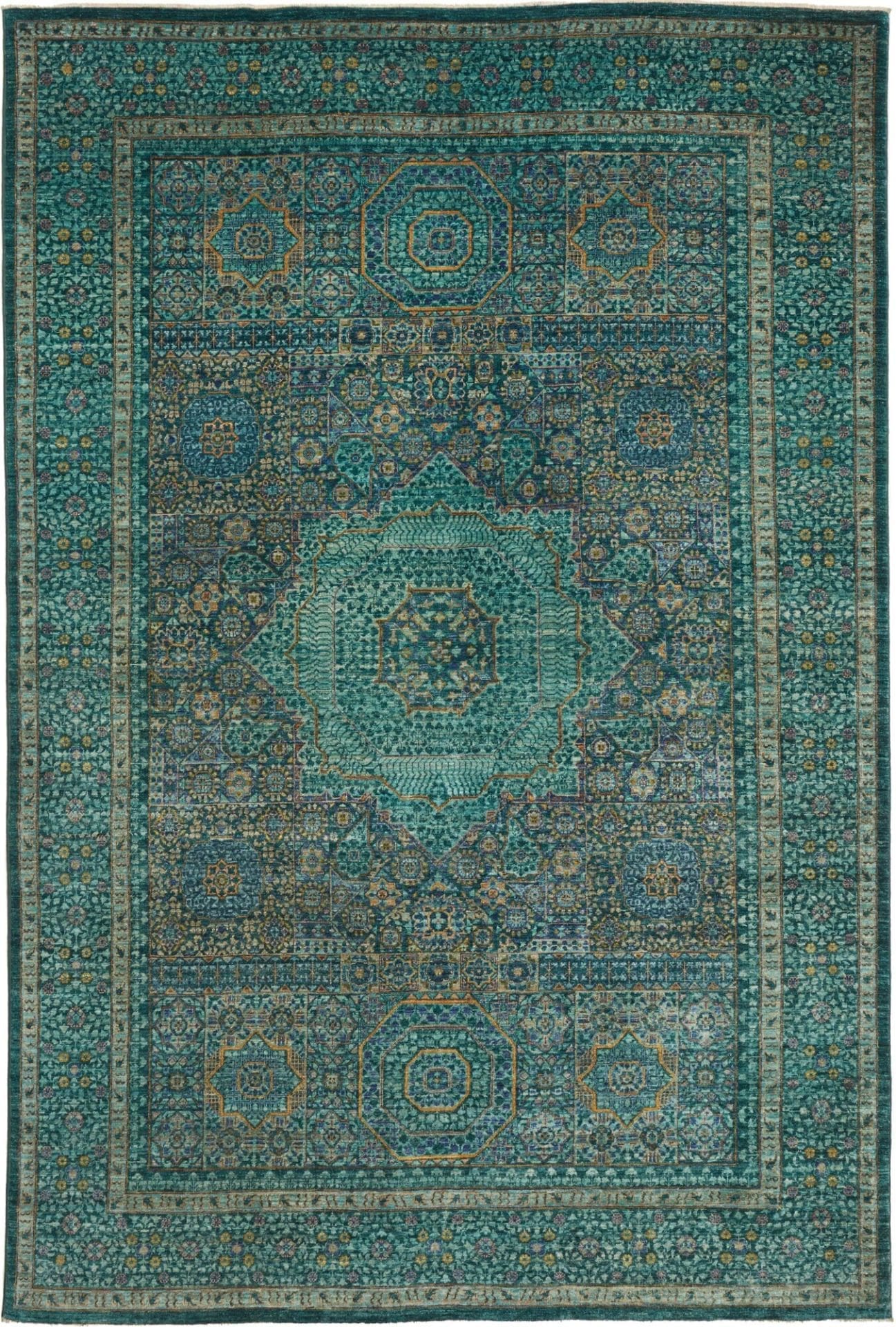 Mamluk Orientteppich 204 x 308 cm, Schurwolle, handgeknüpft