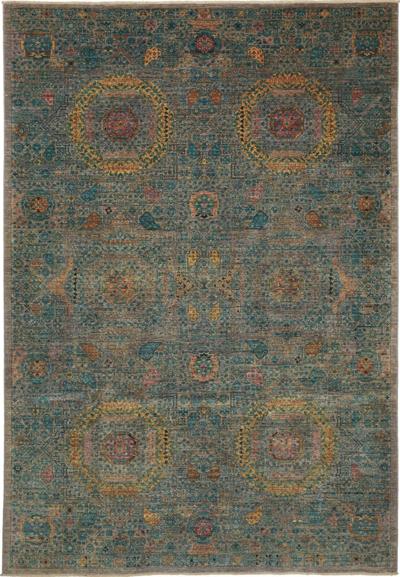 Mamluk Orientteppich 205 x 297 cm – Handgeknüpft, Schurwolle
