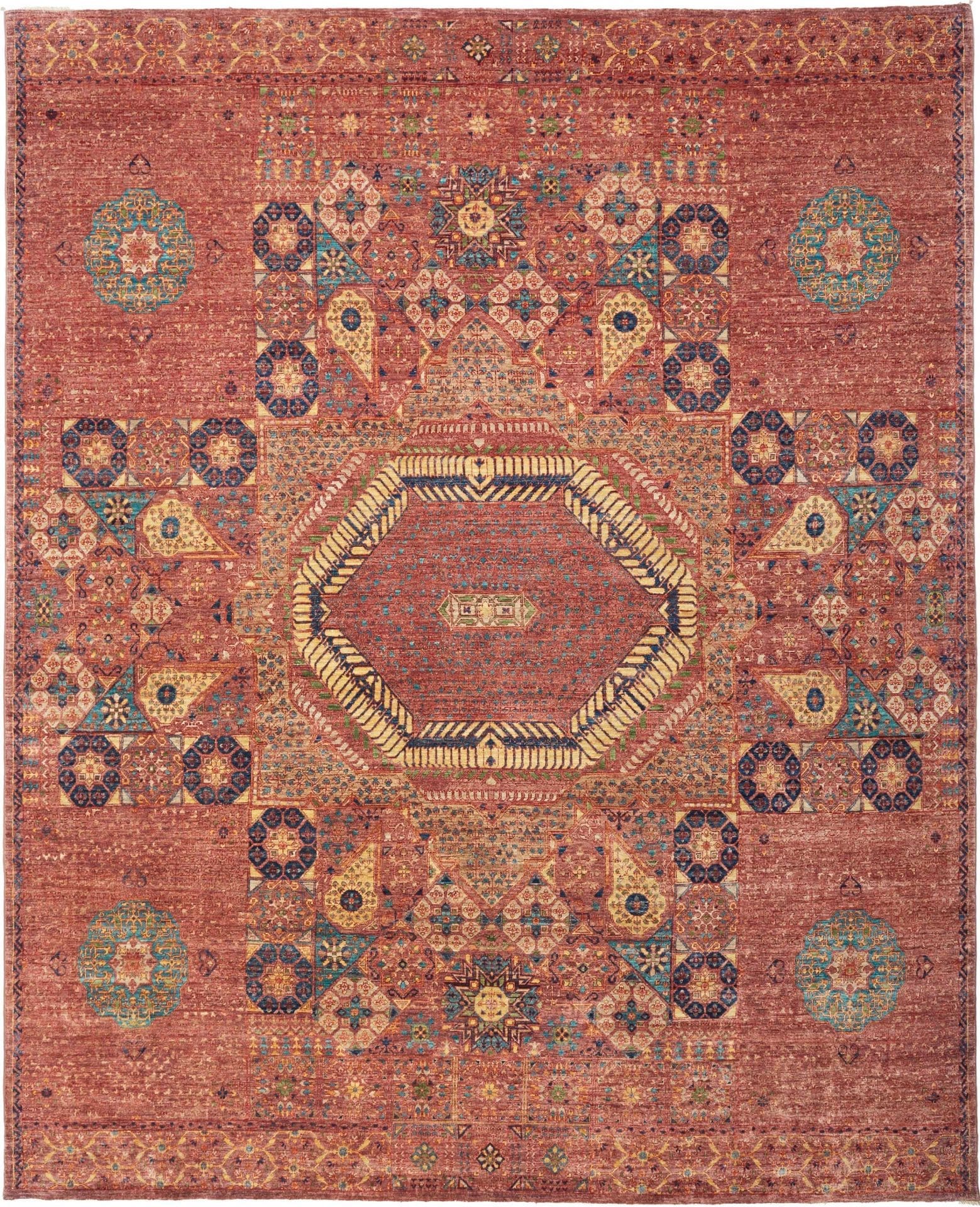 Mamluk Orientteppich 248 x 306cm - Seide, handgeknüpft