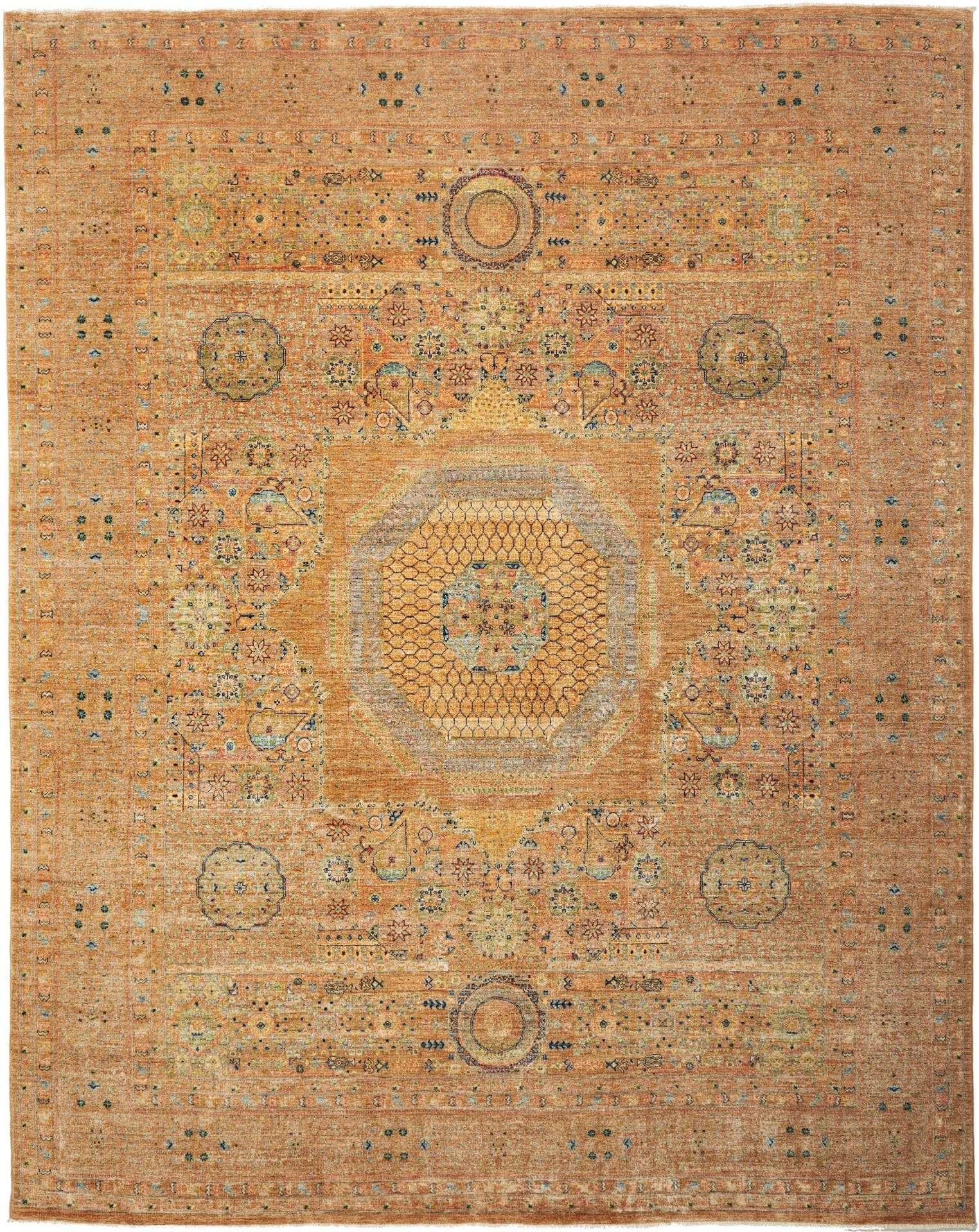 Mamluk Orientteppich 252 x 311cm, Schurwolle, handgeknüpft
