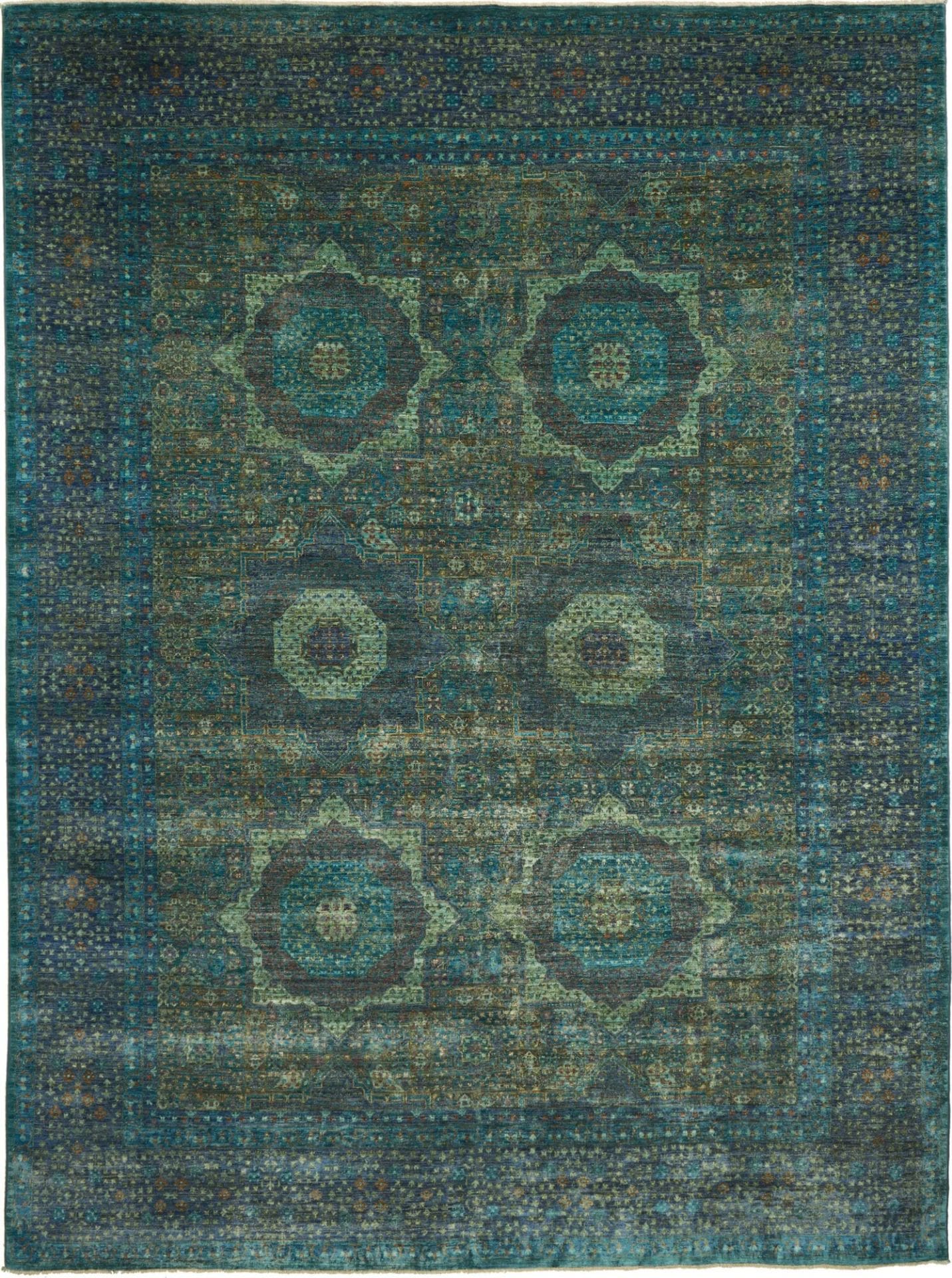 Mamluk Orientteppich 268 x 362cm, Seide, handgeknüpft
