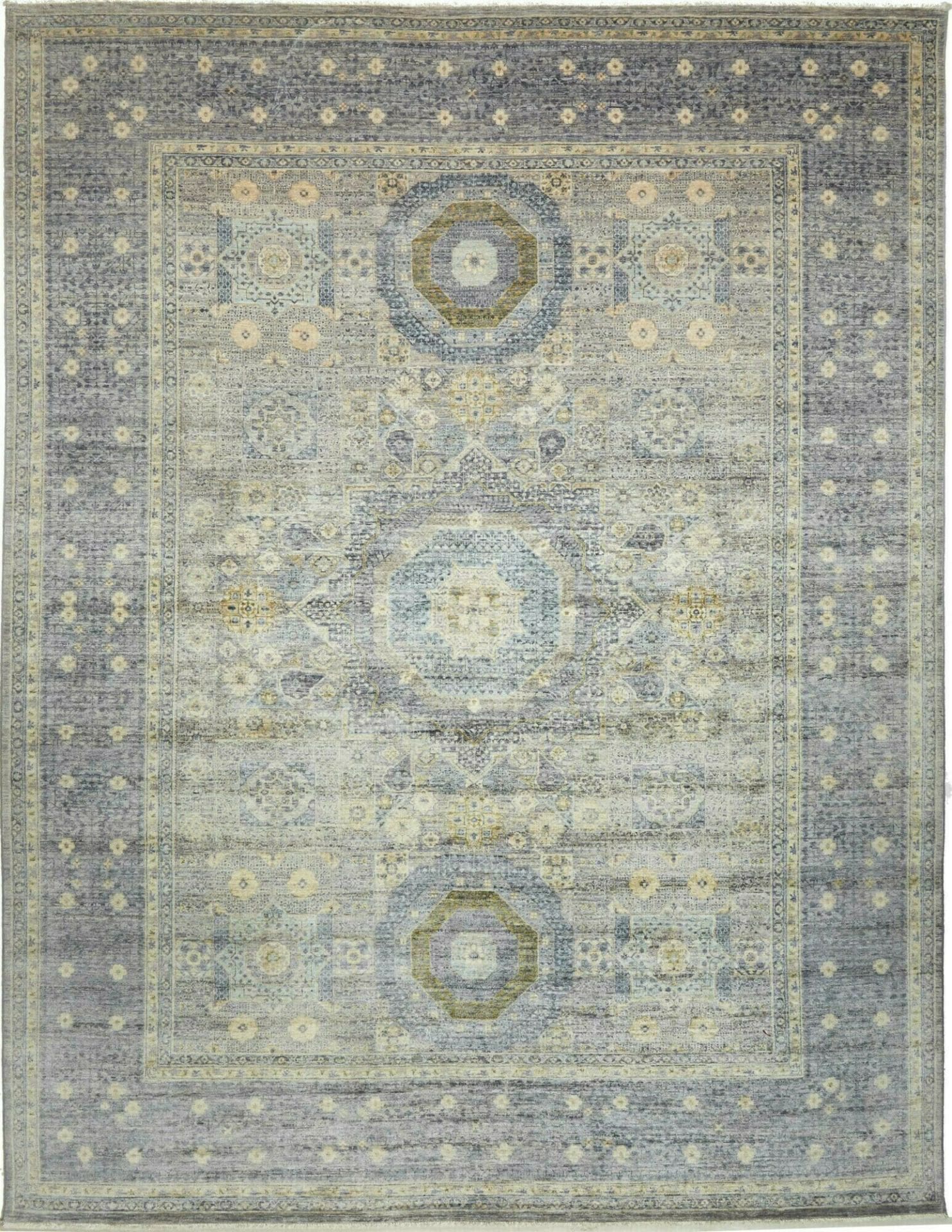 Mamluk Orientteppich 278 x 368 cm, Seide, handgeknüpft
