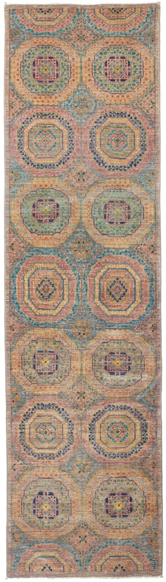 Mamluk Orientteppich 82 x 294cm, Schurwolle, handgeknüpft