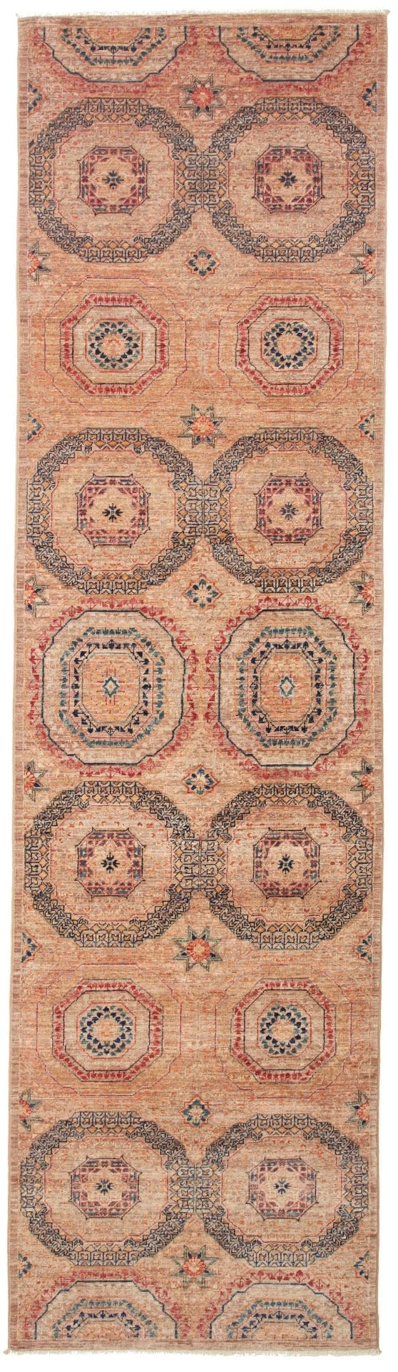 Mamluk Orientteppich 84 x 296cm, hochwertige Schurwolle, handgeknüpft