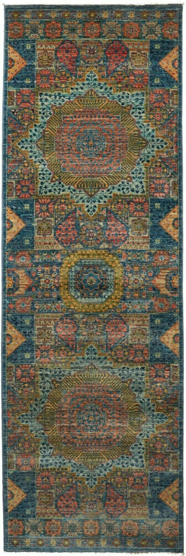 Mamluk Orientteppich 85 x 255 cm – Handgeknüpft, hohe Qualität