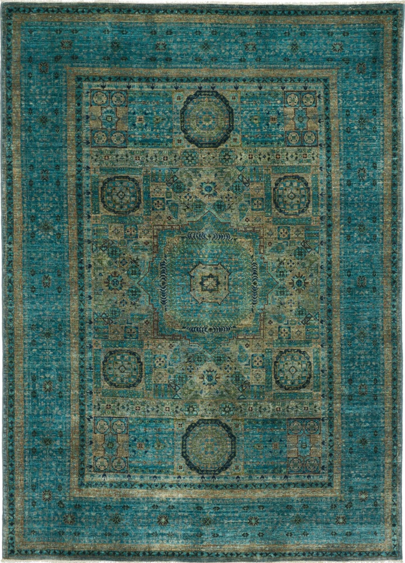 Mamluk Teppich 149 x 202 cm – Hochwertige Schurwolle, handgeknüpft