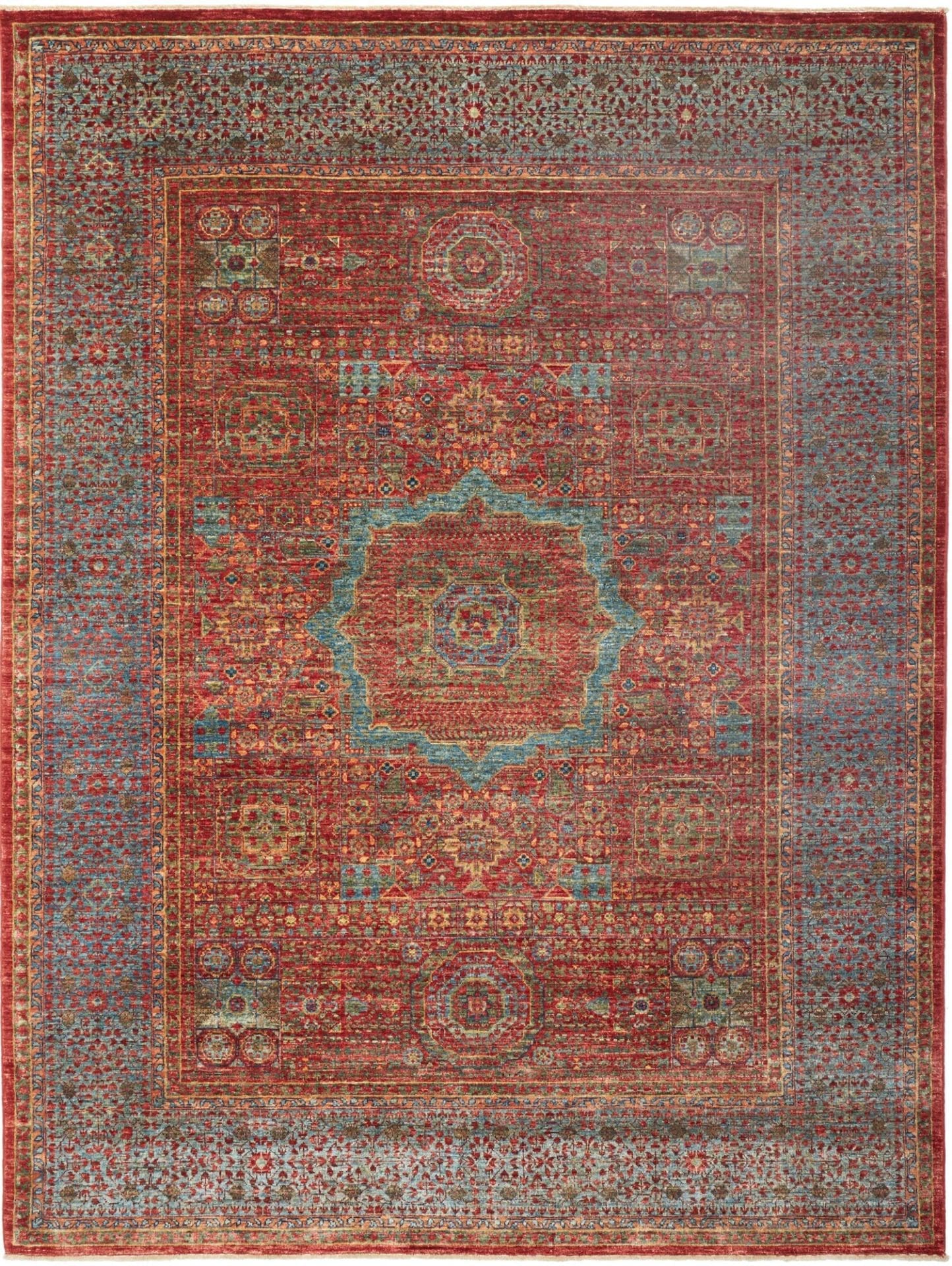 Mamluk Teppich 176 x 234 cm - Handgeknüpft, Wolle, Orientteppich