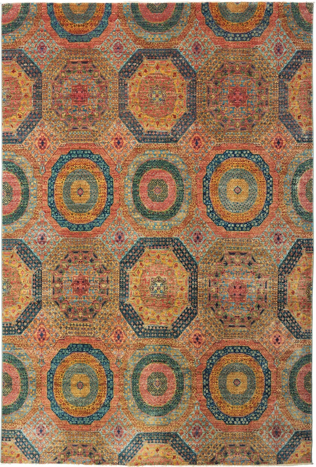 Mamluk Teppich 204 x 299 cm, Schurwolle, handgeknüpft, Orientteppich