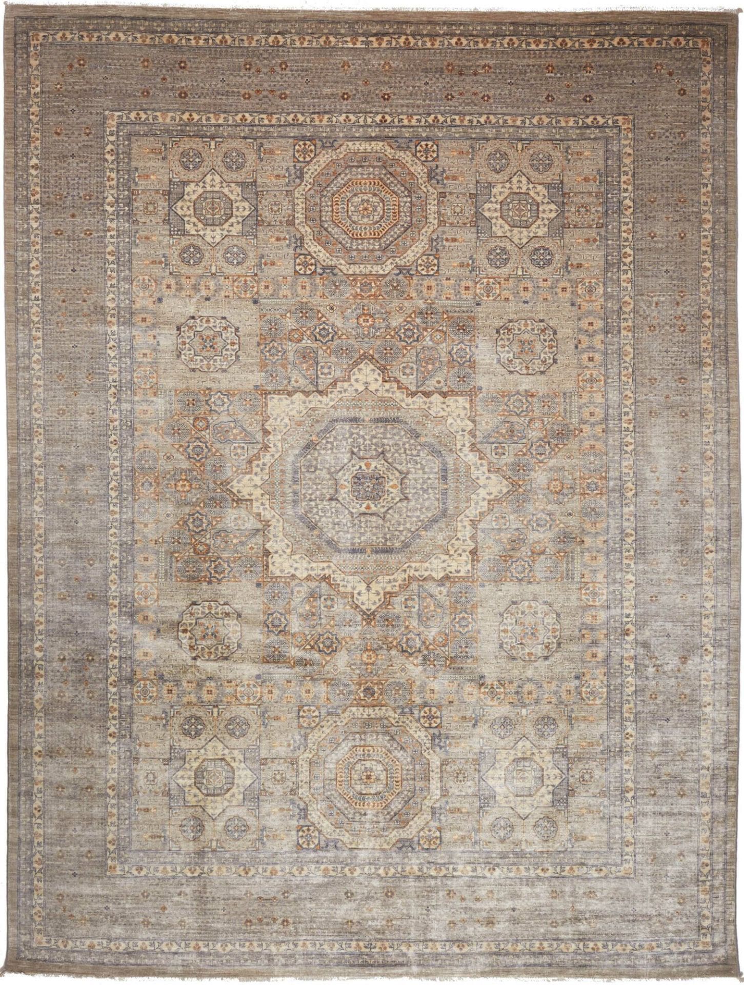 Mamluk Teppich 257 x 338 cm, Schurwolle, handgeknüpft, Orientteppich