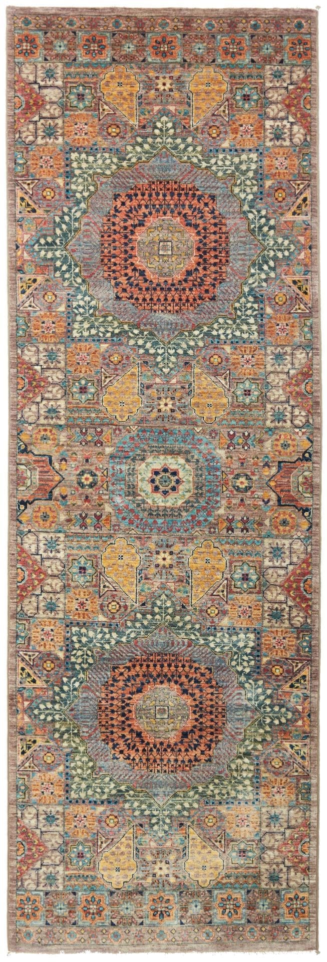 Mamluk Teppich 81 x 248cm, Seide, handgeknüpft, Orientteppich