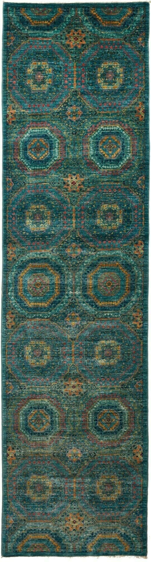 Mamluk Teppich 82 x 300cm, handgeknüpft, hochwertige Schurwolle