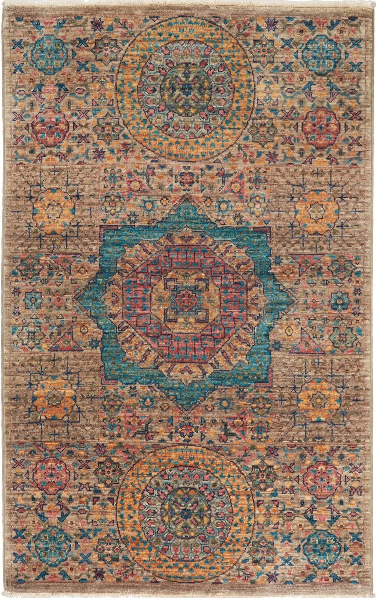 Mamluk Teppich 84 x 125 cm, Seide, handgeknüpft, Orientteppich