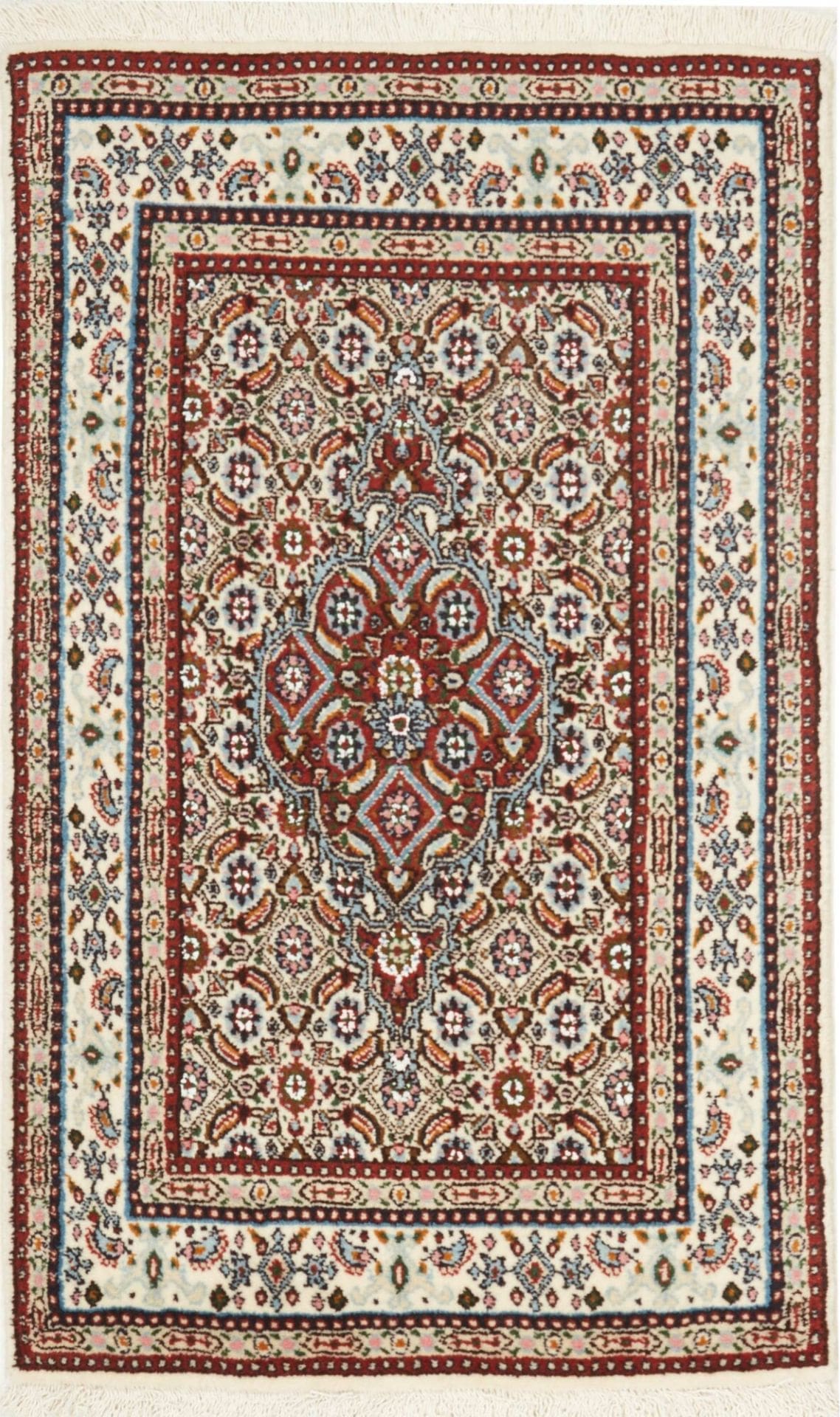 Moud Orientteppich 57 x 91cm, florales Muster, handgeknüpft