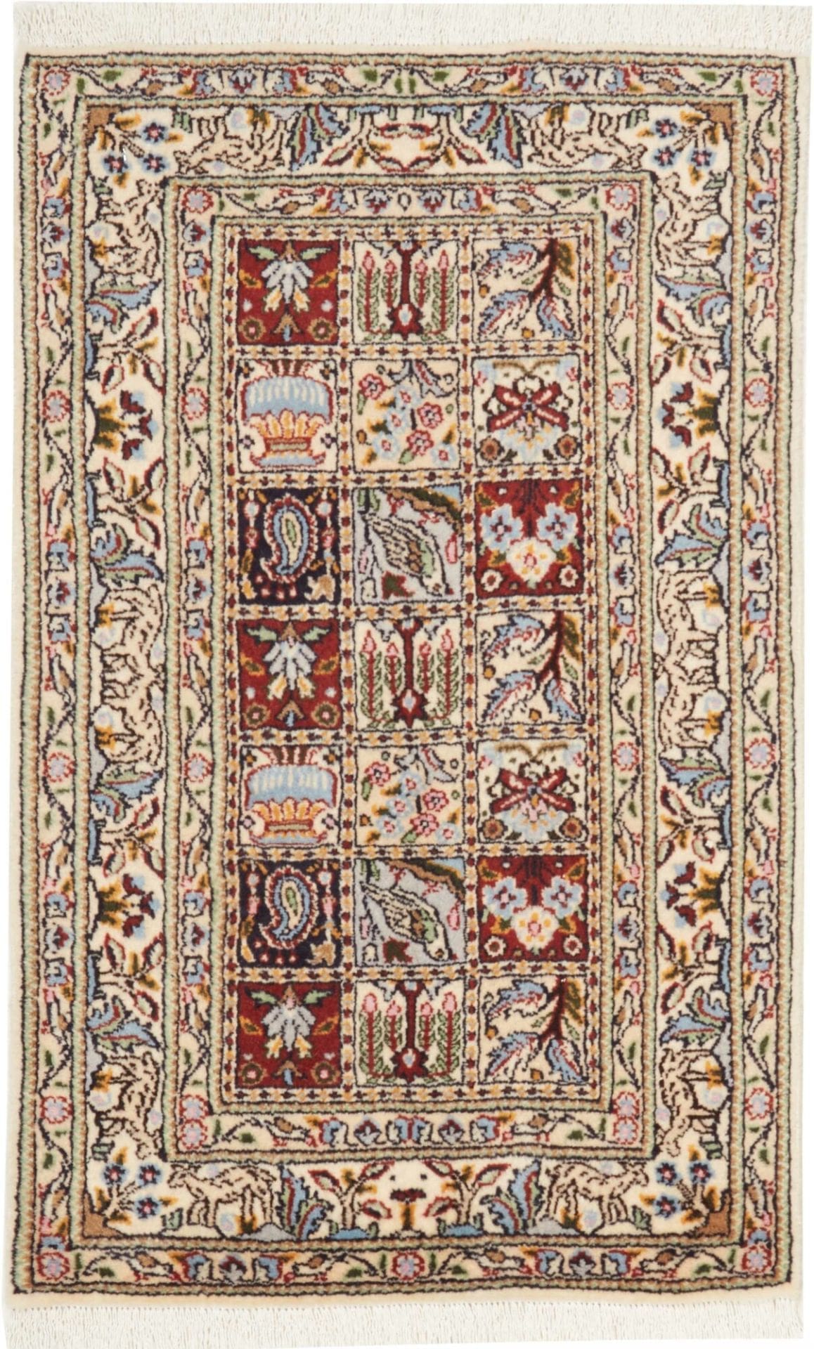 Moud Orientteppich 65 x 94cm, florales Design, handgeknüpft