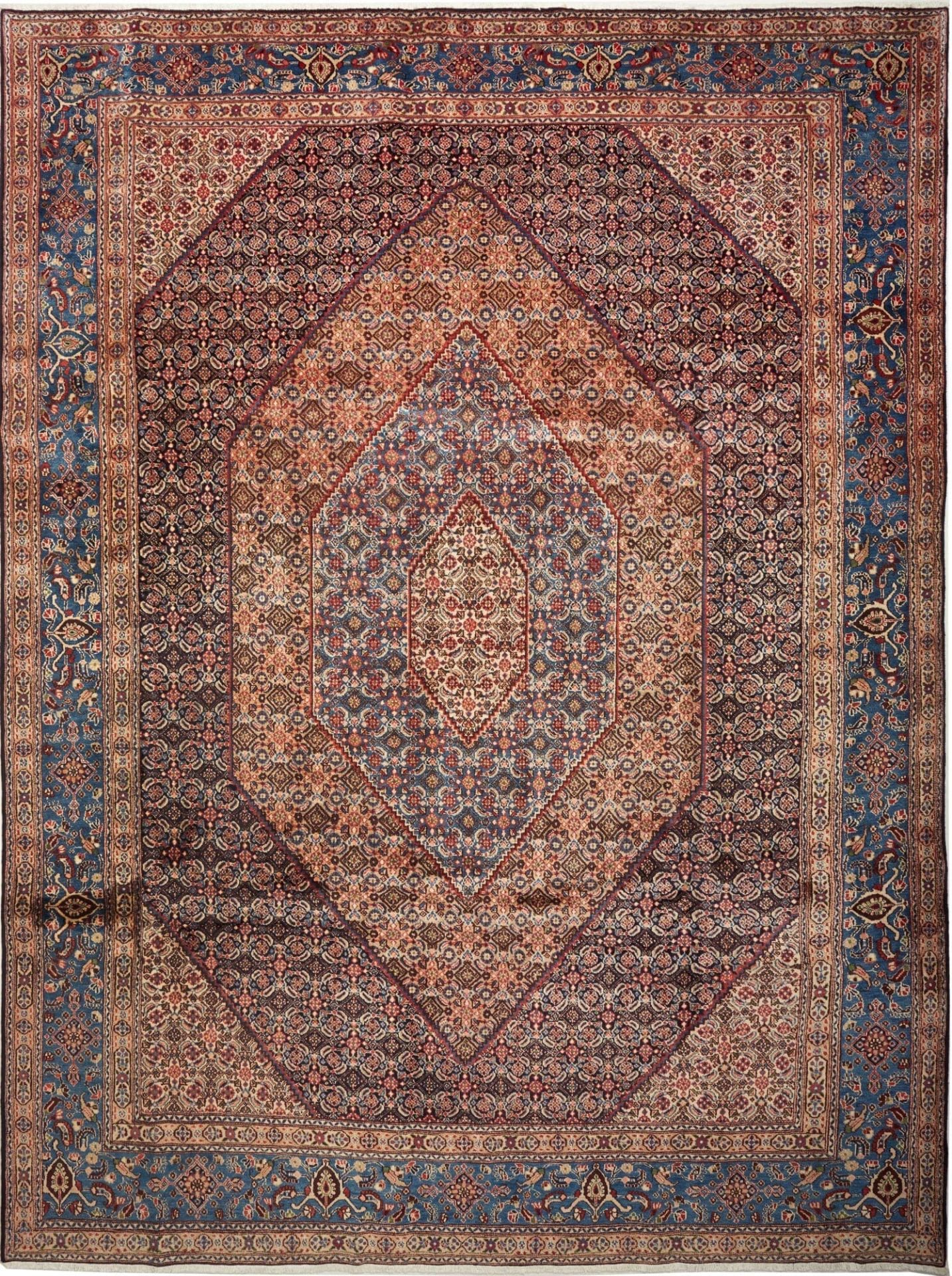 Moud Teppich 280 x 370cm, florales Muster, Schurwolle, handgeknüpft