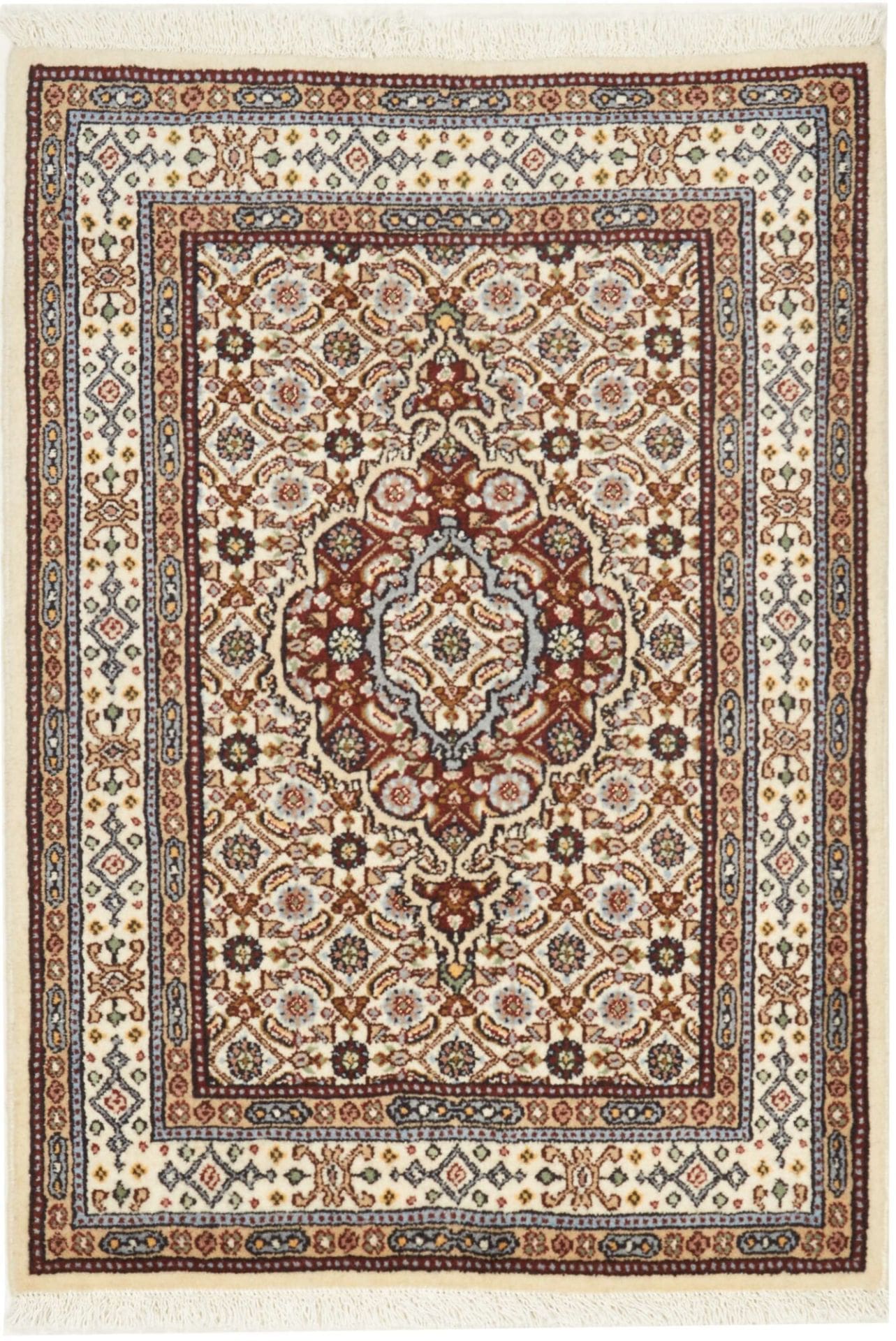 Moud Teppich 67 x 91 cm - Floral, Schurwolle, handgeknüpft, Perserteppich