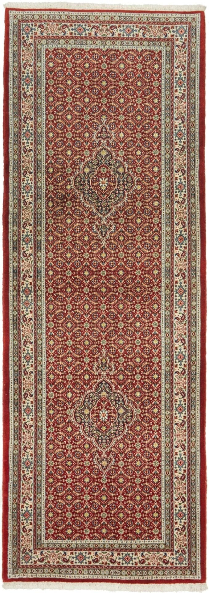 Moud Teppich 83 x 238 cm, florales Muster, handgeknüpft, Perserteppich