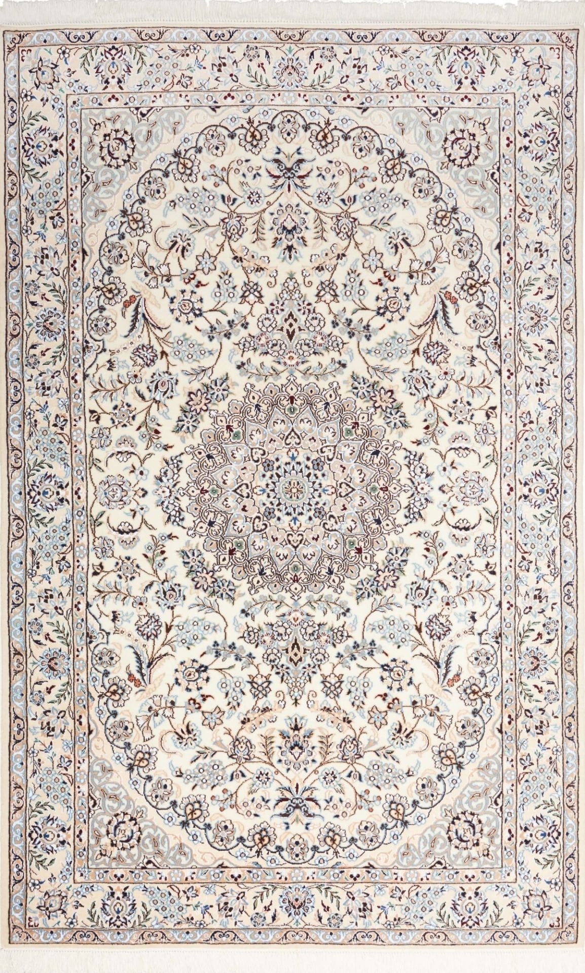 Nain 138 x 225cm Perserteppich, florale Muster, handgeknüpft