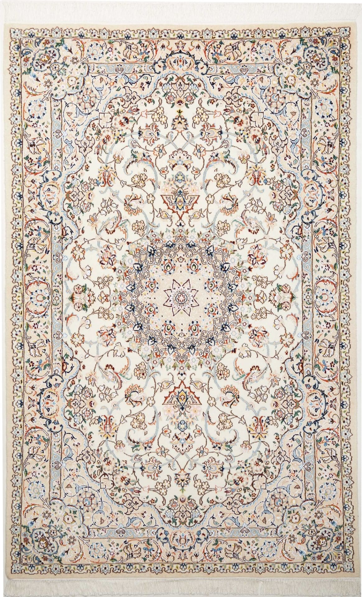 Nain Teppich 140 x 215 cm, Schurwolle, handgeknüpft, Perserteppich