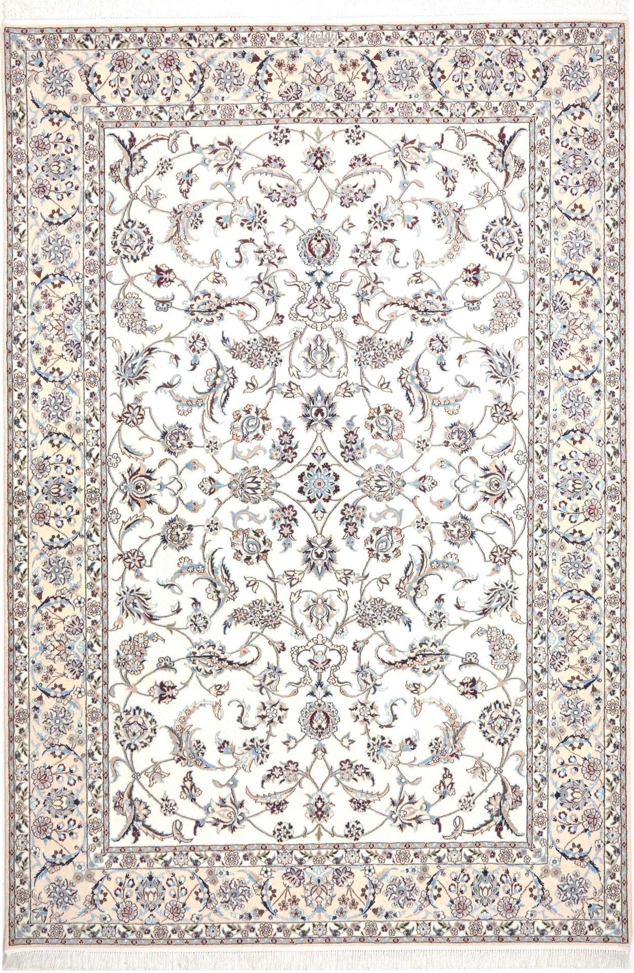 (Verkauft) Nain Teppich 163 x 235cm, florale Muster, handgeknüpft, Perserteppich