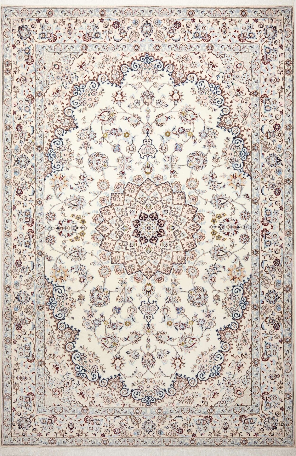 Nain Teppich 203 x 300cm - exklusive florale Muster, handgeknüpft H1