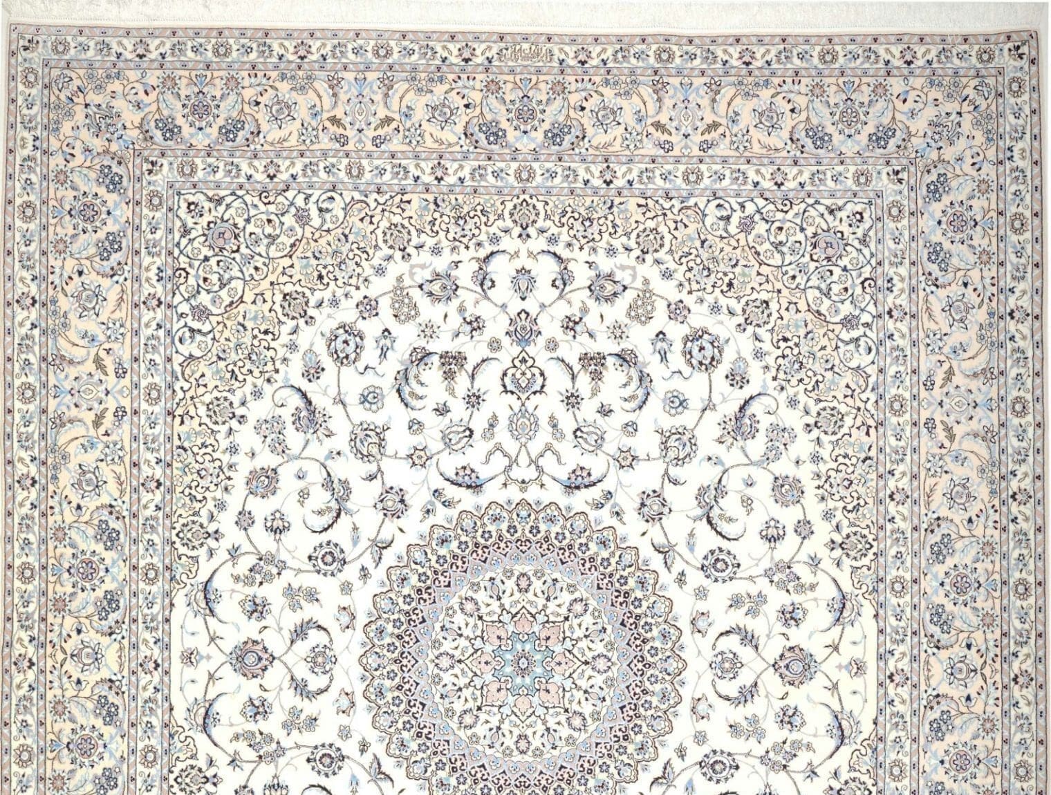 Nain Teppich 255 x 308 cm, handgeknüpft, florale Muster, Perserteppich