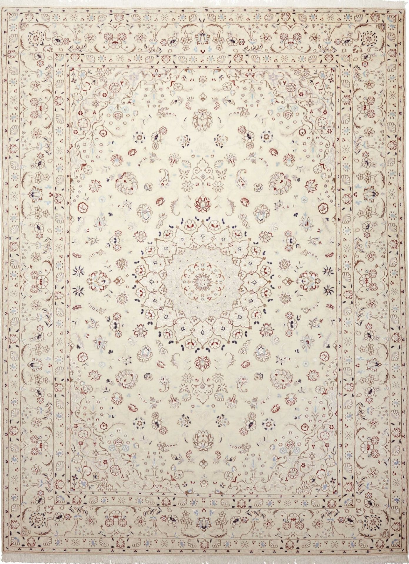 Nain Teppich 258 x 345cm, florales Design, Schurwolle, handgeknüpft