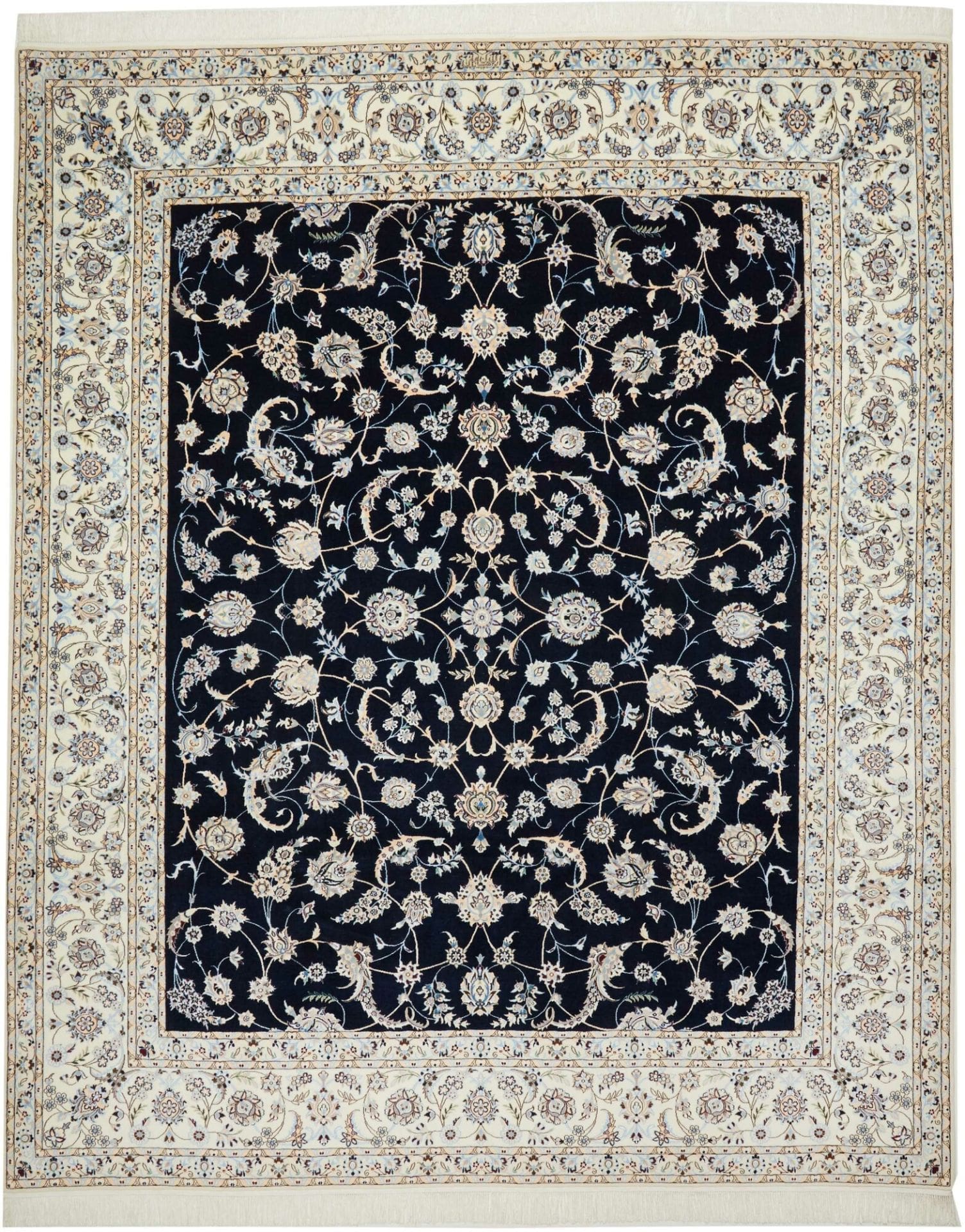 Nain Teppich 259 x 309cm, florales Design, Schurwolle, handgeknüpft