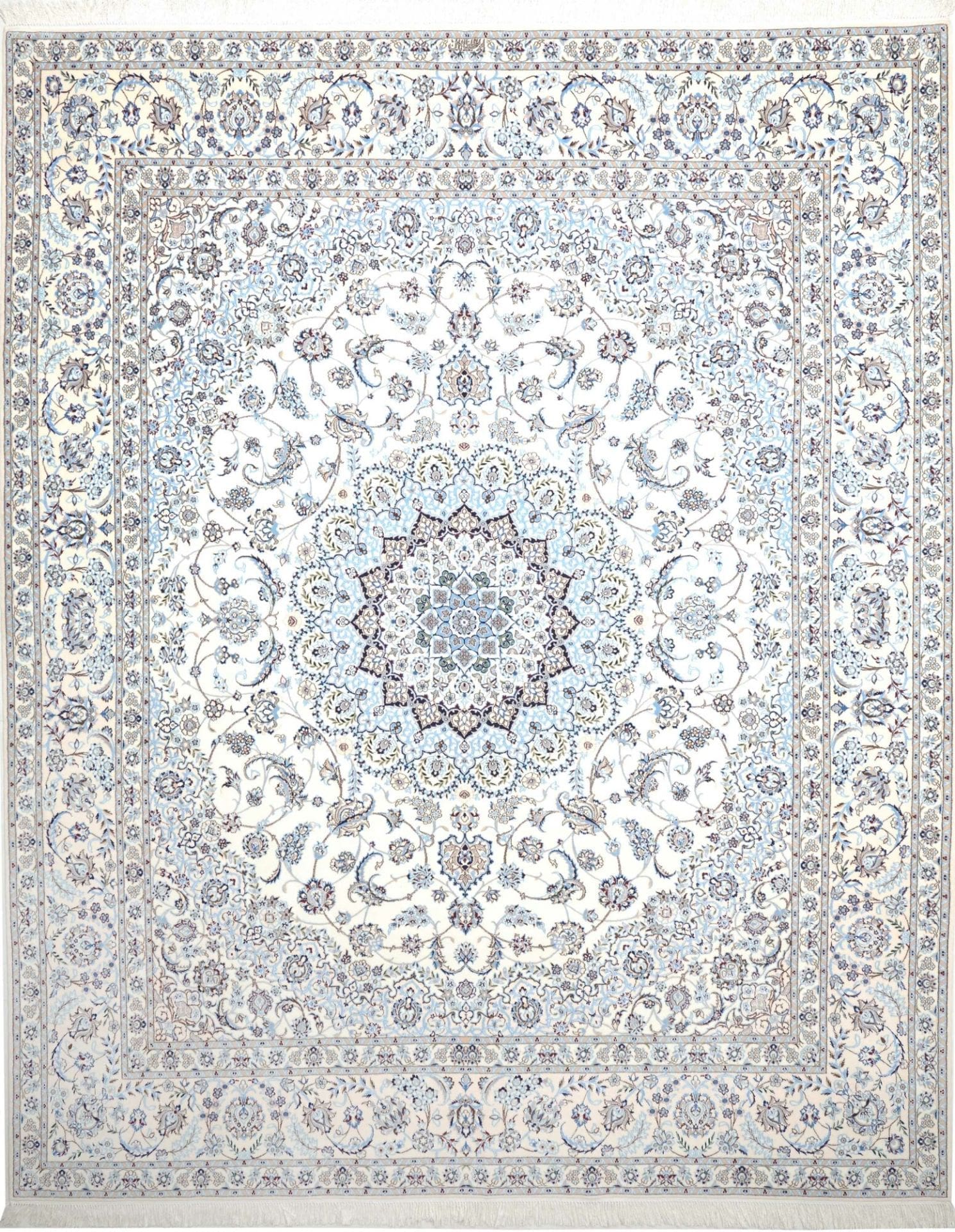 Nain Teppich 259 x 312 cm, florale Muster, handgeknüpft