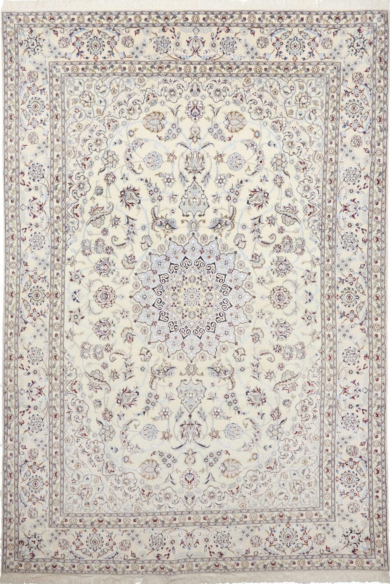 Nain Teppich 6La 203 x 295 cm, florales Muster, handgeknüpft