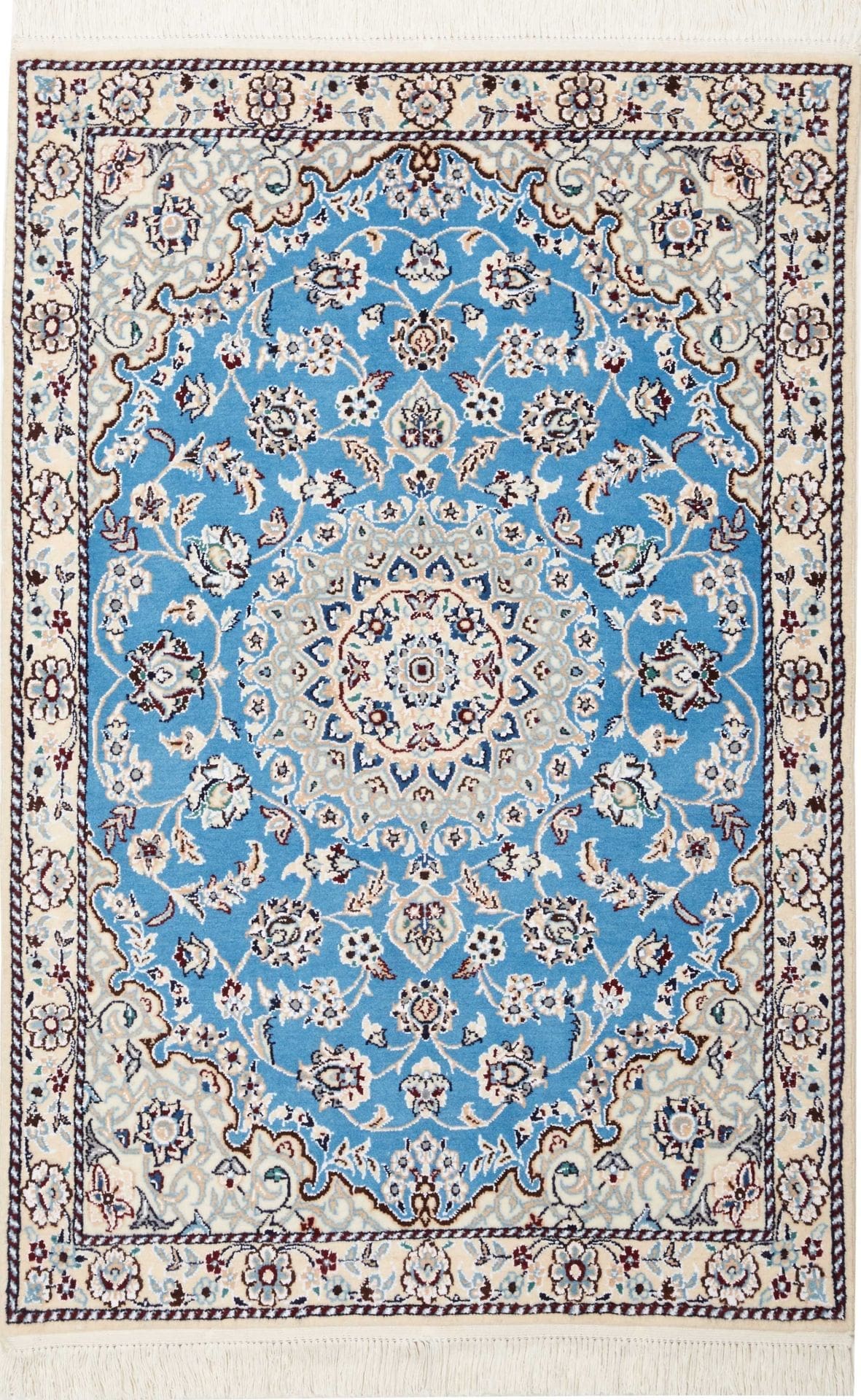 Nain Teppich 82 x 120 cm - Florale Muster - Handgeknüpft - Perserteppich