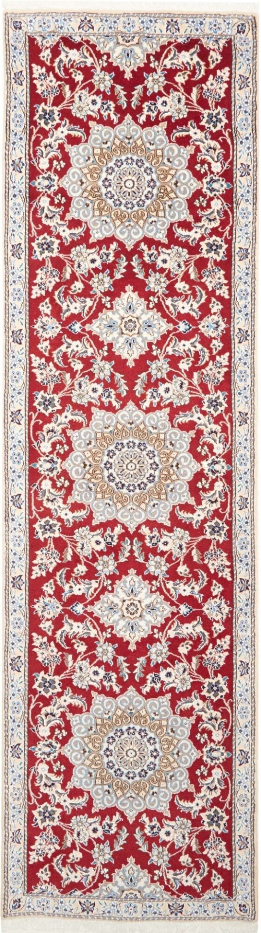 Nain Teppich 83 x 300 cm - Handgeknüpft, florale Muster, Perserteppich