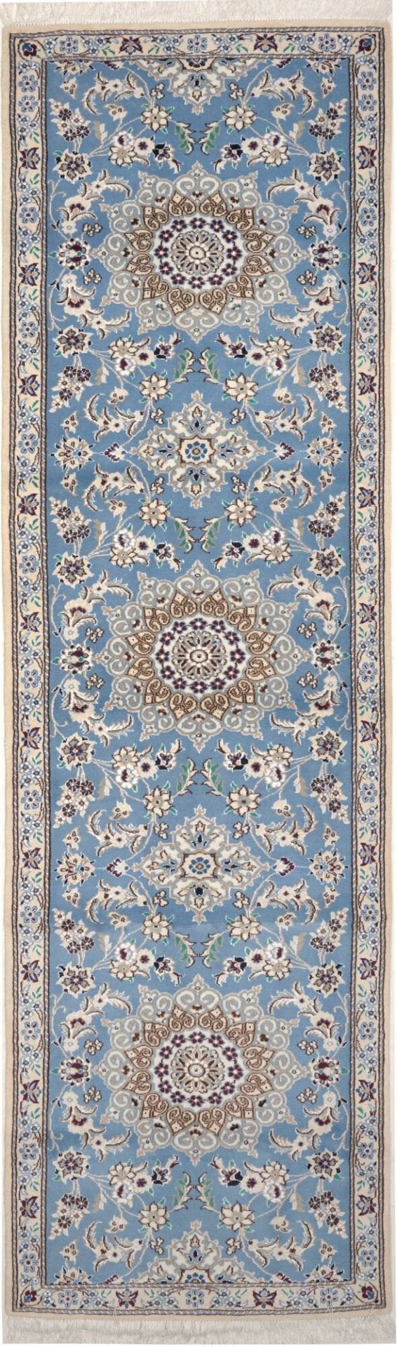 Nain Teppich 86 x 298cm, florales Muster, handgeknüpft Perserteppich