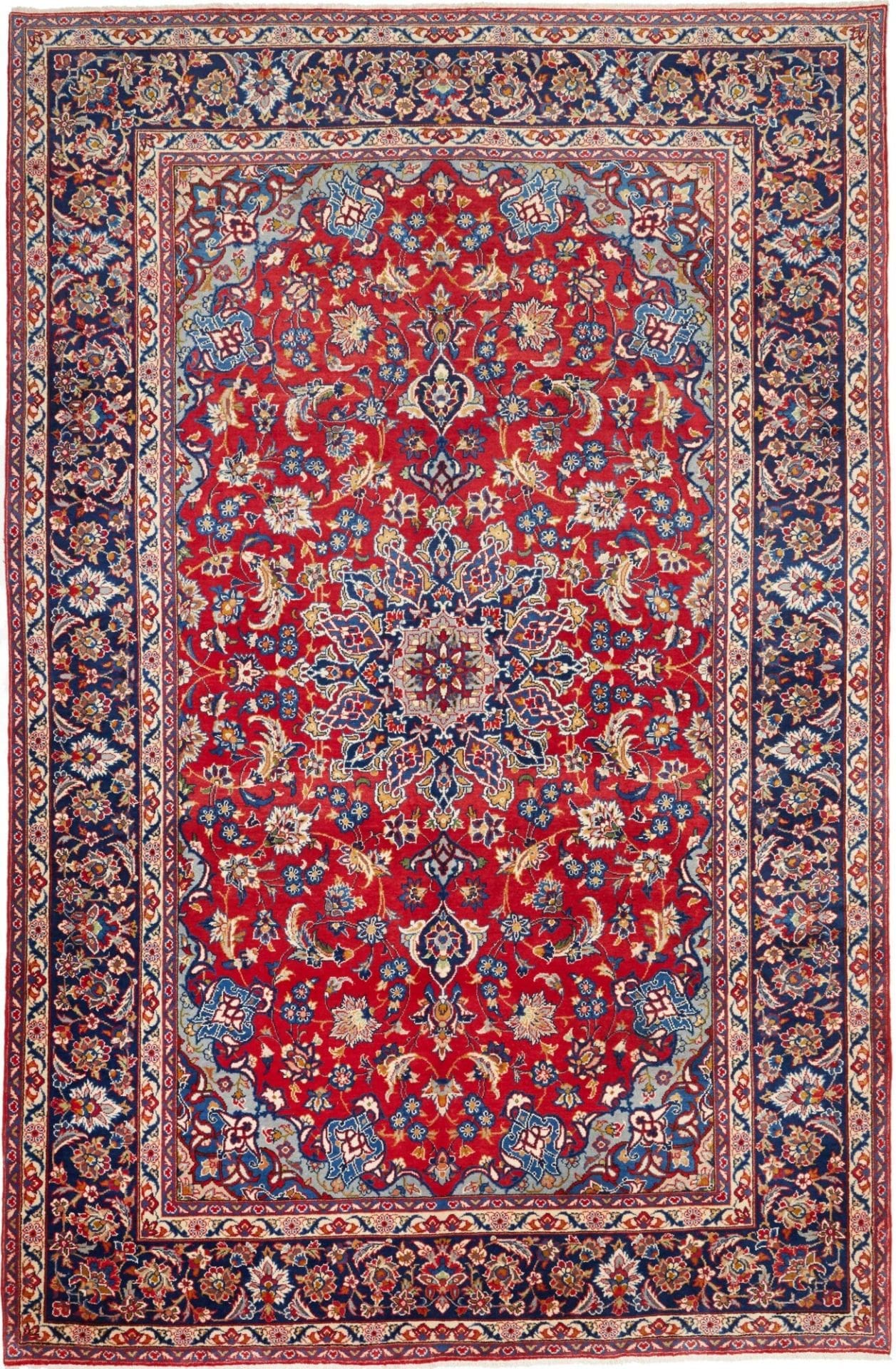 Najafabad Teppich 215 x 331cm, geometrisch, handgeknüpft, Perserteppich