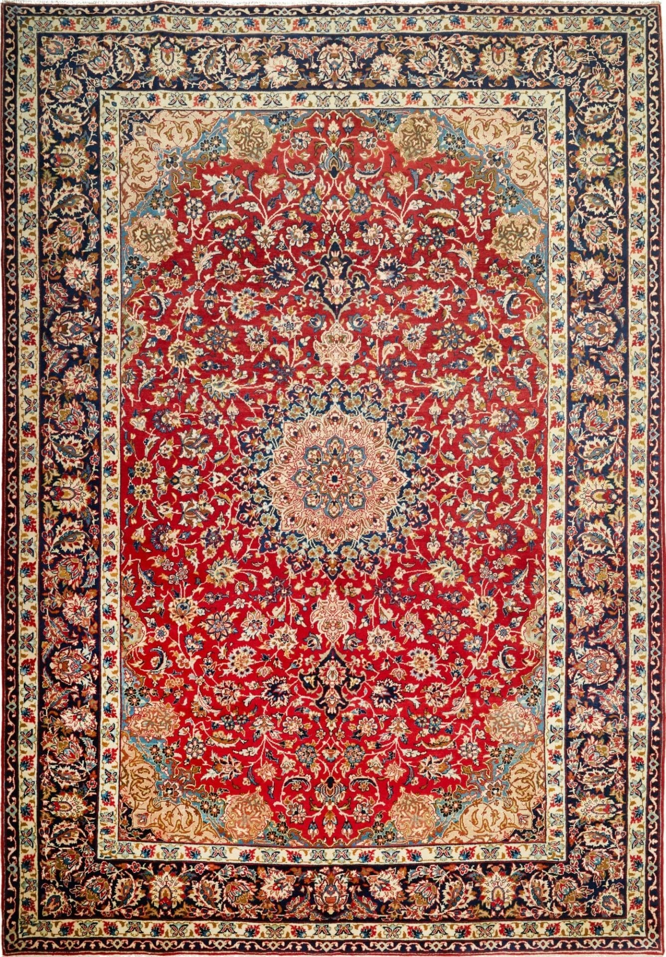 Najafabad Teppich 258 x 367cm, traditionelles Design, handgeknüpft, Perserteppich
