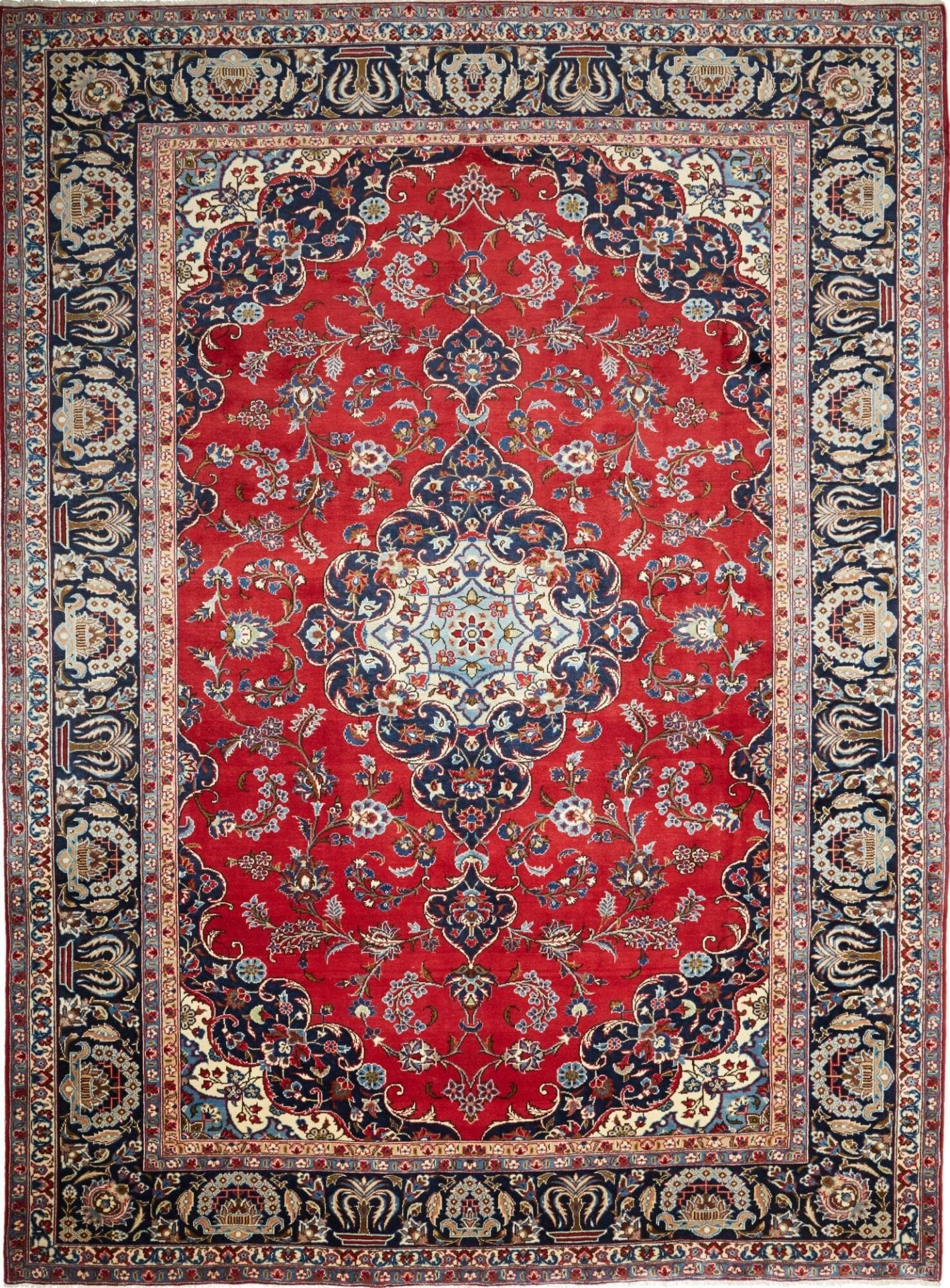 Najafabad Teppich 263 x 356 cm, handgeknüpft, Perserteppich