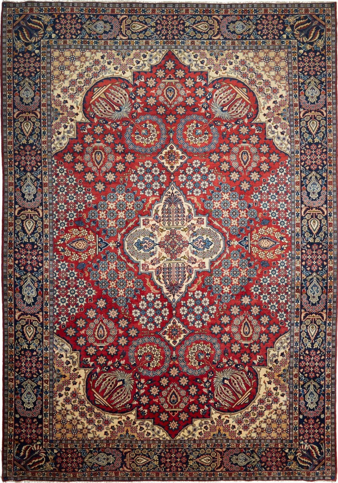 Najafabad Teppich 291 x 410 cm, handgeknüpft, Wolle/Baumwolle
