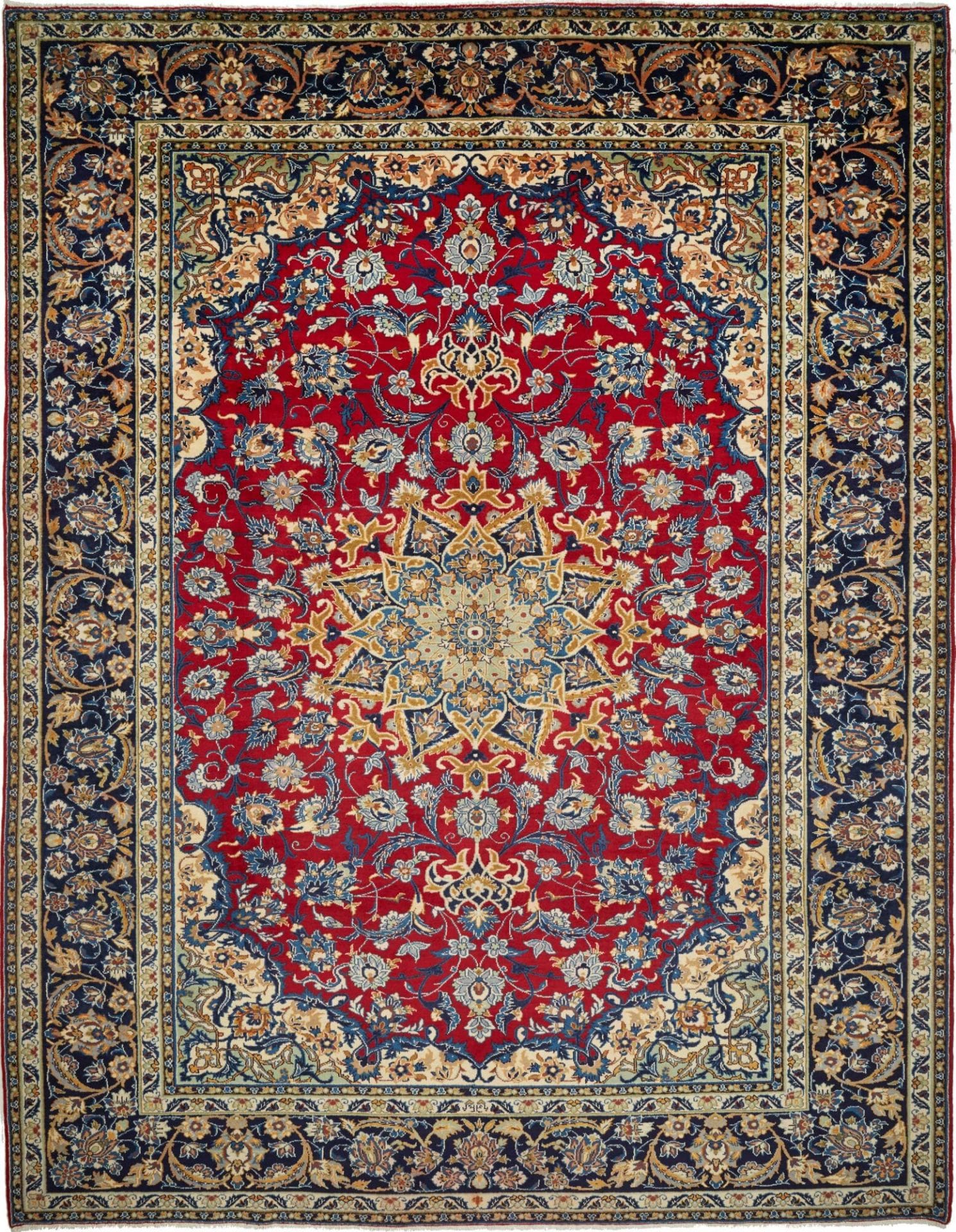 Najafabad Teppich 303 x 390cm, handgeknüpft, Perserteppich