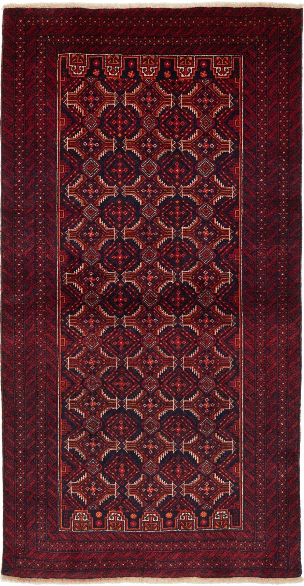 Orientteppich 111 x 208cm - Handgeknüpft aus Schurwolle, Nain