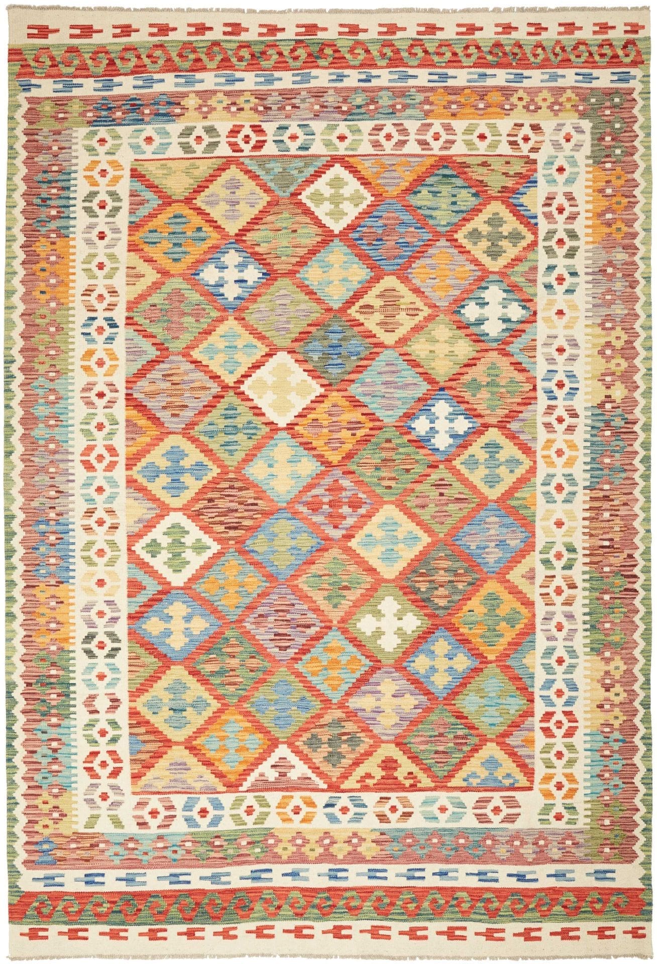 Orientteppich 203x291cm handgewebt aus Wolle – rustikales Flair