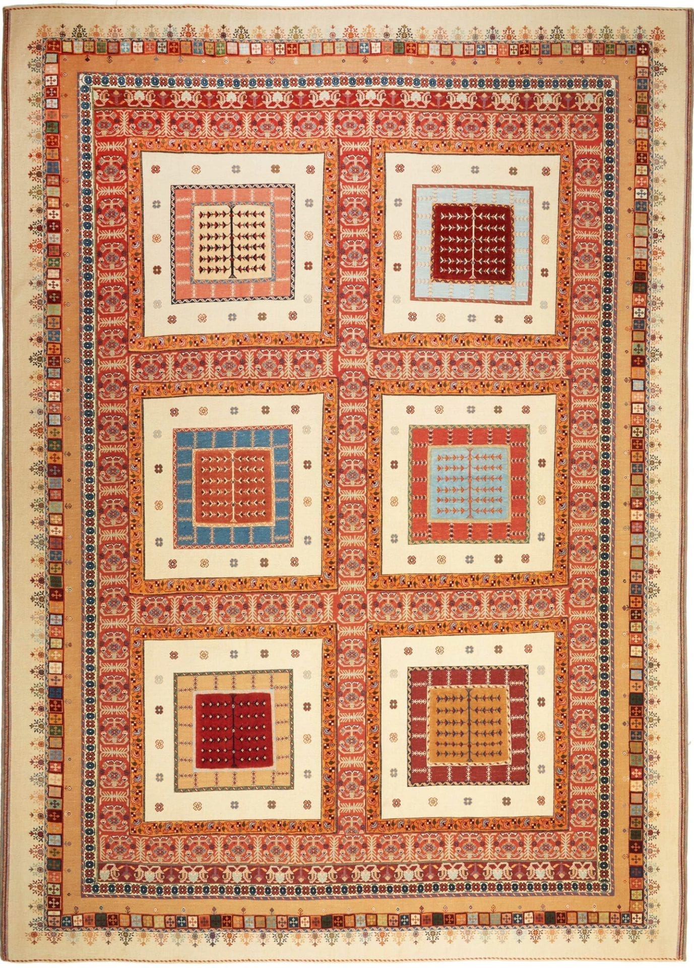 Orientteppich 253 x 350cm - Handgeknüpft aus Schurwolle