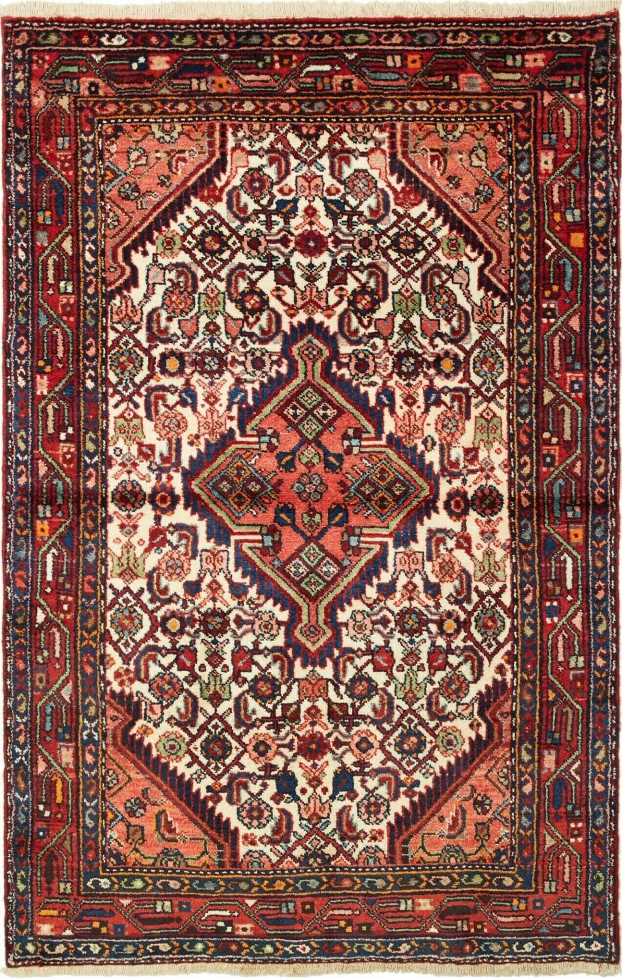 Orientteppich Hamadan 106 x 160 cm, handgeknüpft, Schurwolle