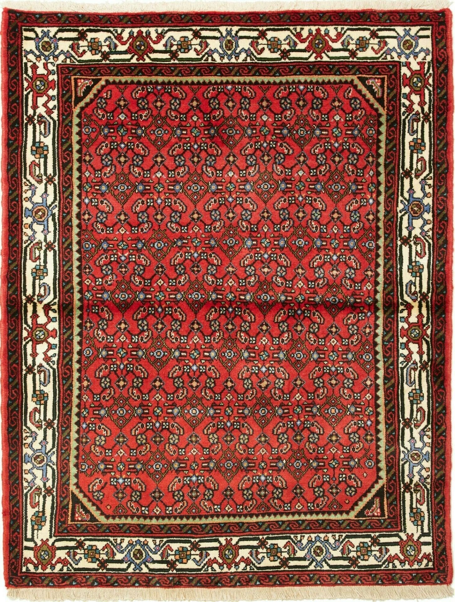 Orientteppich Hamadan 115 x 141cm, Schurwolle, handgeknüpft