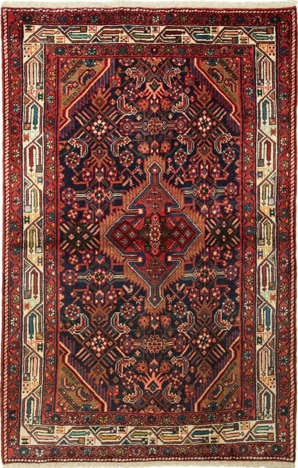 Orientteppich Hamadan 115 x 175cm, Herati-Muster, handgeknüpft